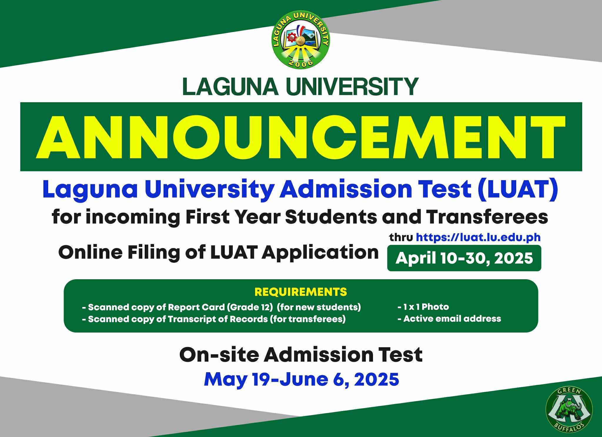 LUAT Announcement